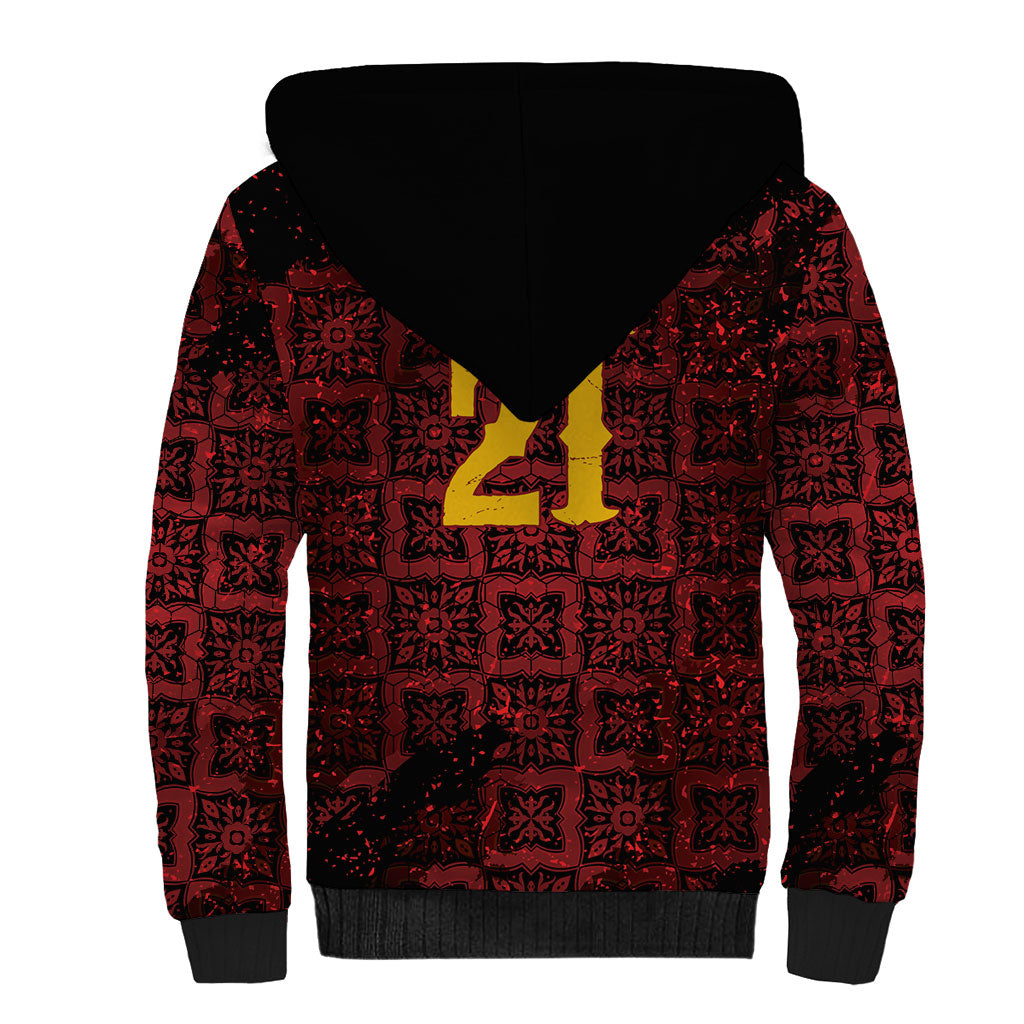 2026 Rugby Nations Series Custom Spain Sherpa Hoodie Los Leones Iberian XV Heritage