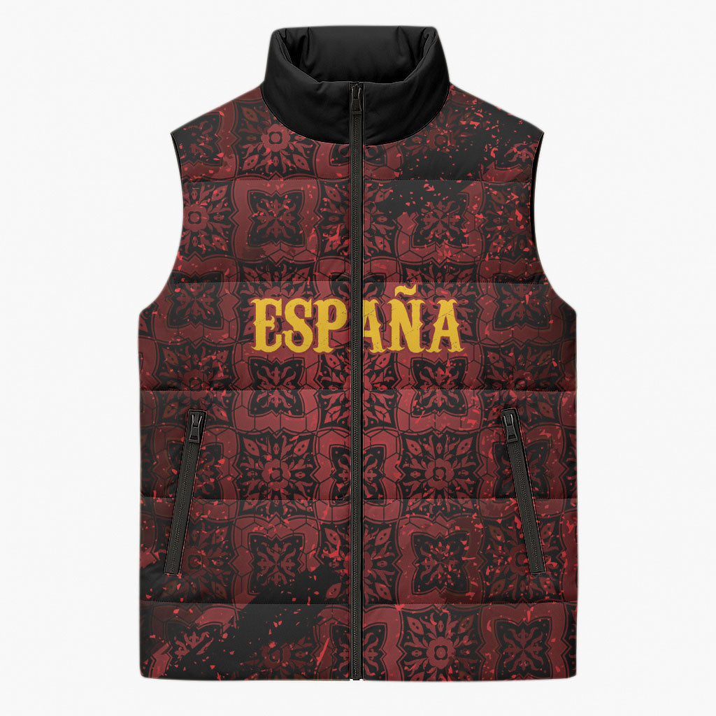 2026 Rugby Nations Series Custom Spain Sleeveless Puffer Jacket Los Leones Iberian XV Heritage