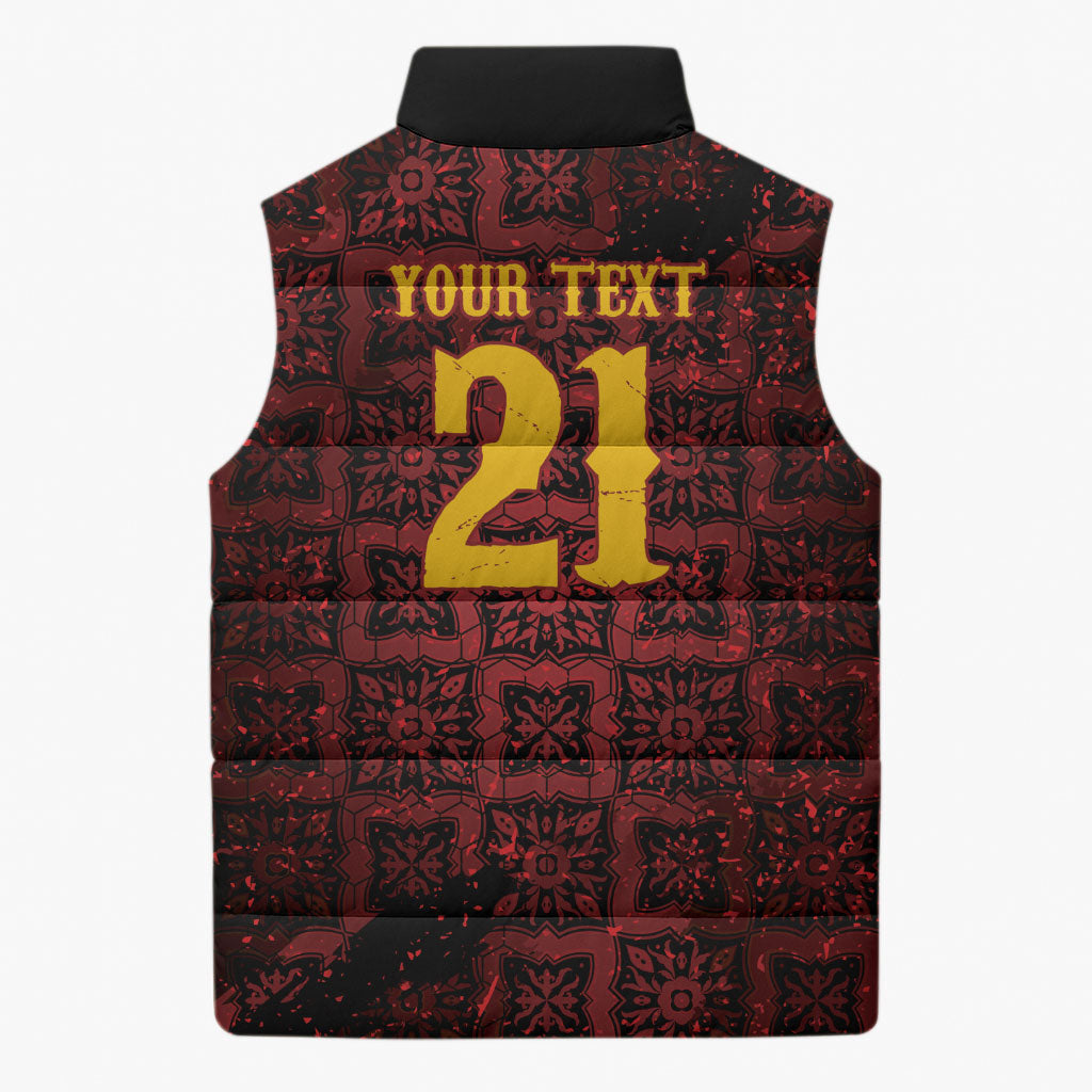 2026 Rugby Nations Series Custom Spain Sleeveless Puffer Jacket Los Leones Iberian XV Heritage