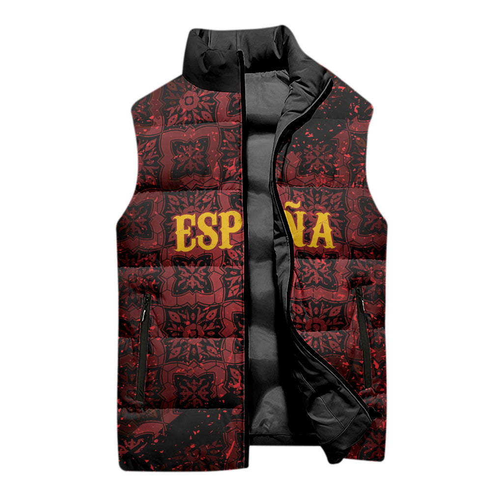 2026 Rugby Nations Series Custom Spain Sleeveless Puffer Jacket Los Leones Iberian XV Heritage