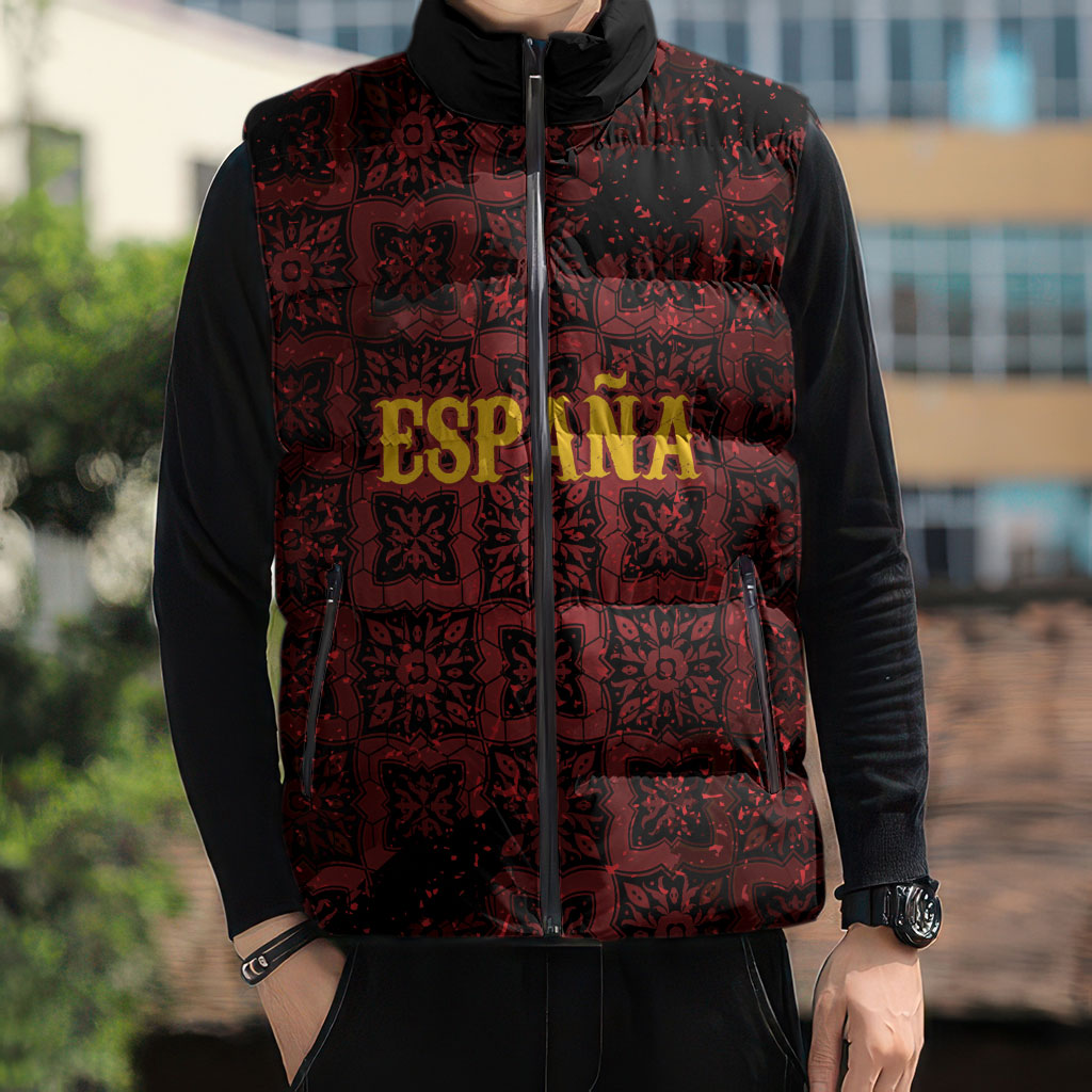 2026 Rugby Nations Series Custom Spain Sleeveless Puffer Jacket Los Leones Iberian XV Heritage