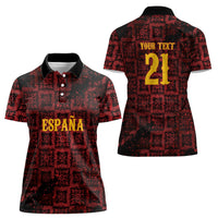 2026 Rugby Nations Series Custom Spain Women Polo Shirt Los Leones Iberian XV Heritage