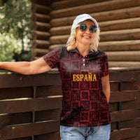 2026 Rugby Nations Series Custom Spain Women Polo Shirt Los Leones Iberian XV Heritage