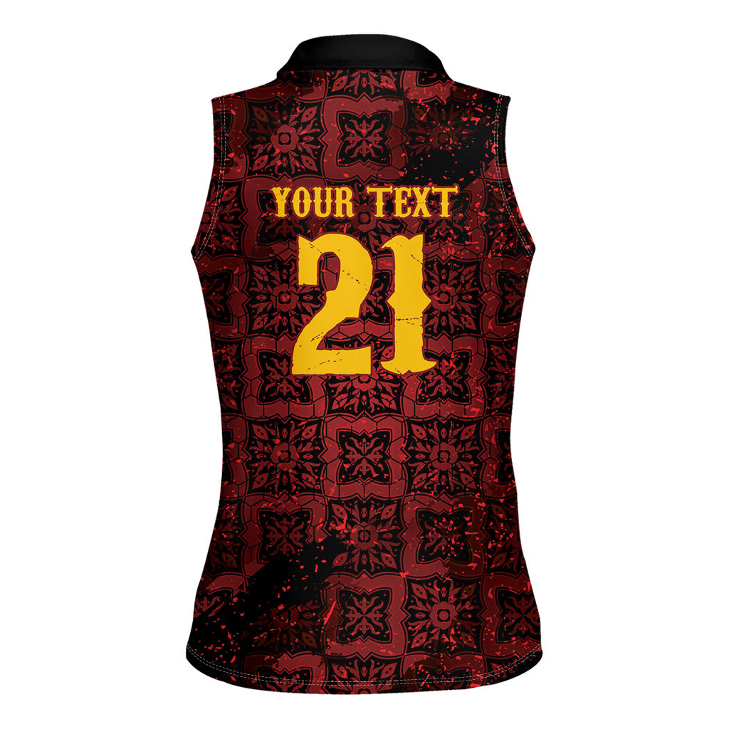 2026 Rugby Nations Series Custom Spain Women Sleeveless Polo Shirt Los Leones Iberian XV Heritage