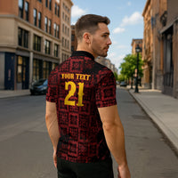 2026 Rugby Nations Series Custom Spain Zipper Polo Shirt Los Leones Iberian XV Heritage