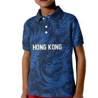 2026 Rugby Nations Series Custom Hong Kong Kid Polo Shirt Dragon Of The East Style