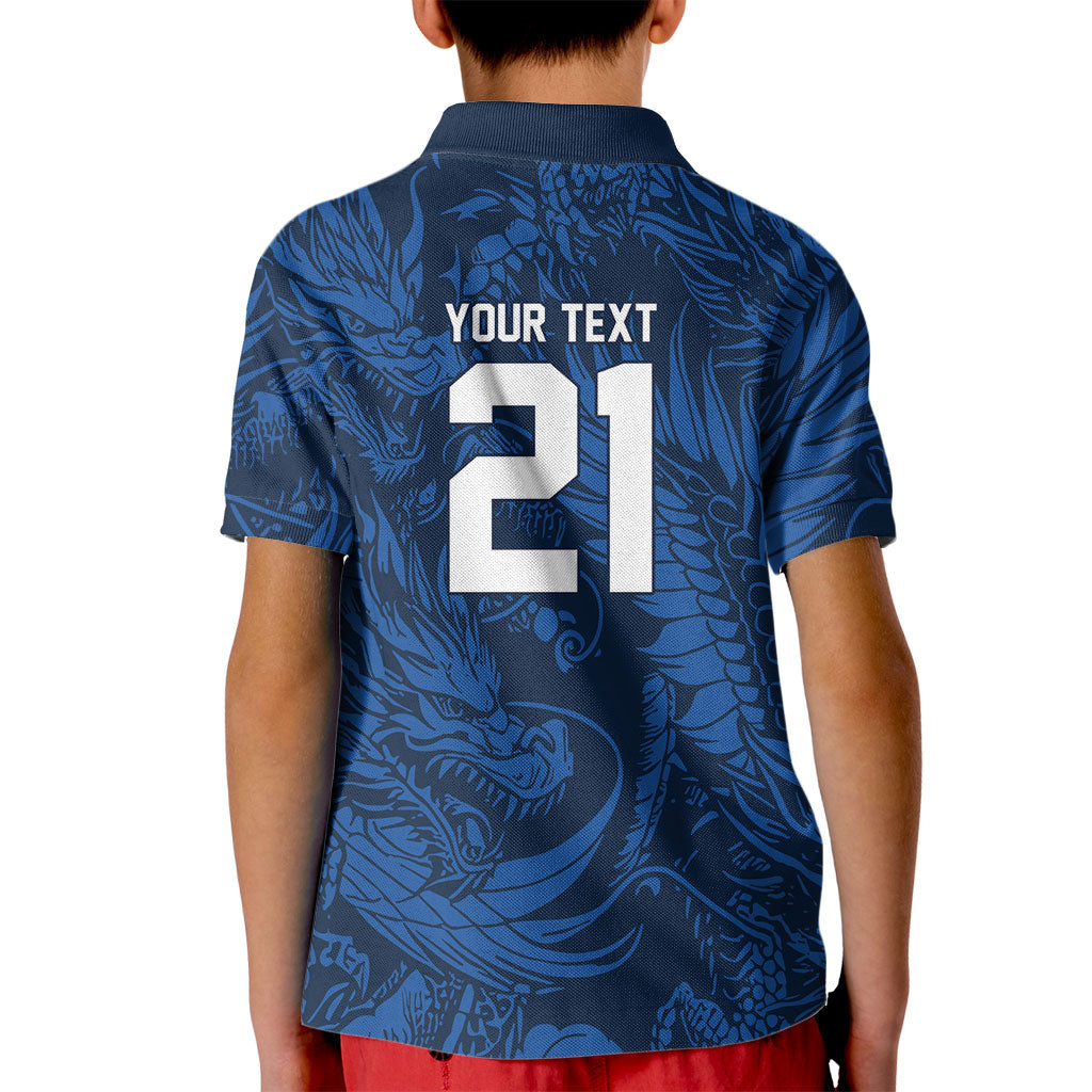 2026 Rugby Nations Series Custom Hong Kong Kid Polo Shirt Dragon Of The East Style