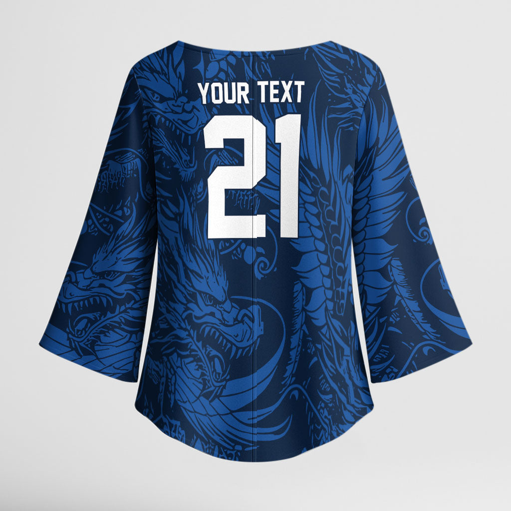 2026 Rugby Nations Series Custom Hong Kong Kimono Sleeve Blouse Dragon Of The East Style
