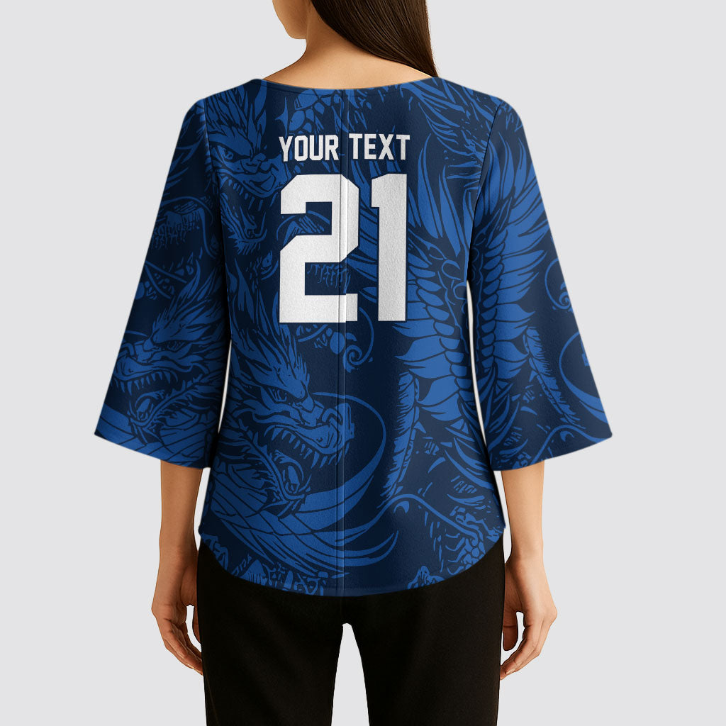 2026 Rugby Nations Series Custom Hong Kong Kimono Sleeve Blouse Dragon Of The East Style