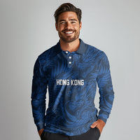 2026 Rugby Nations Series Custom Hong Kong Long Sleeve Polo Shirt Dragon Of The East Style