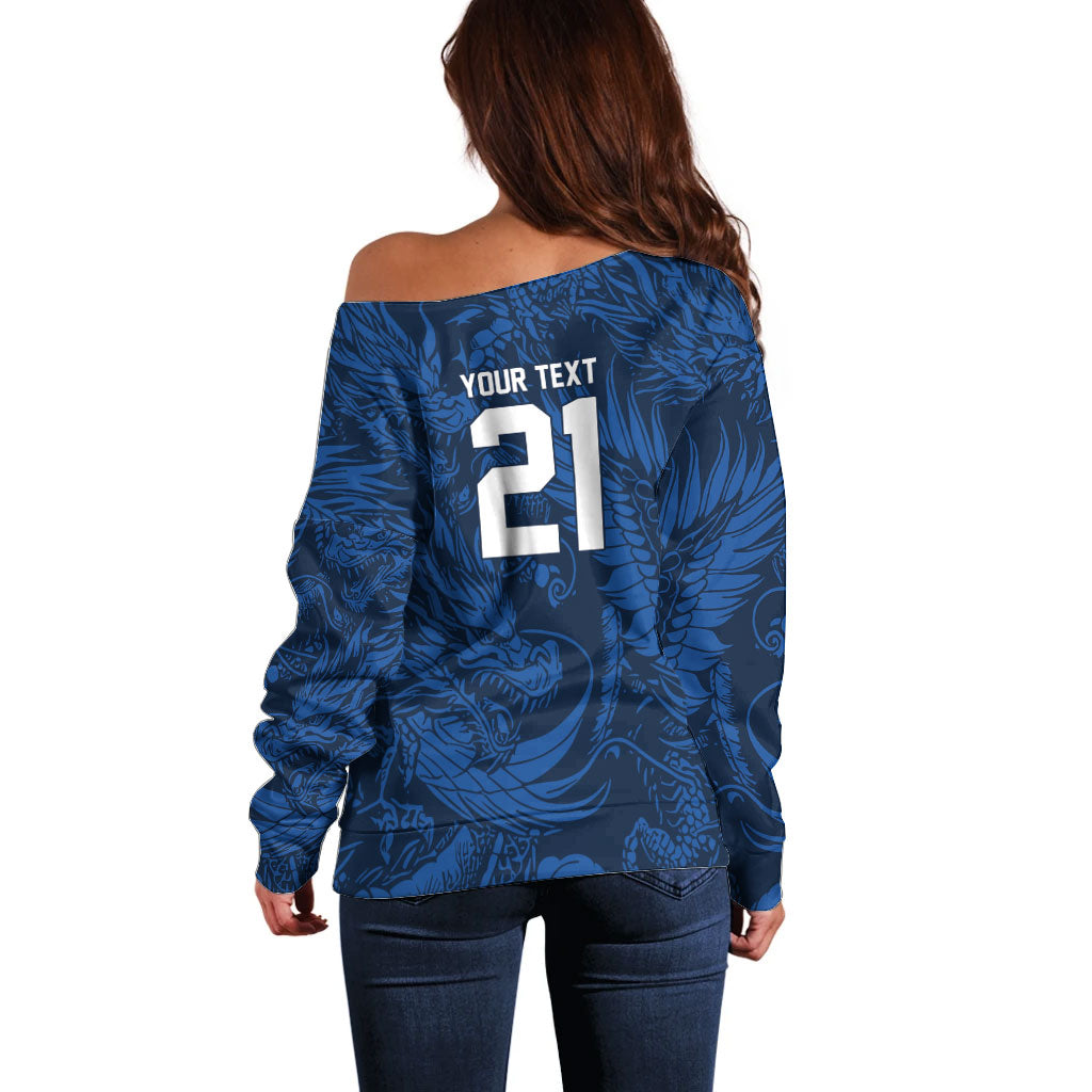 2026 Rugby Nations Series Custom Hong Kong Off Shoulder Sweater Dragon Of The East Style
