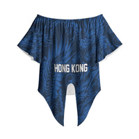 2026 Rugby Nations Series Custom Hong Kong Off Shoulder Wrap Waist Top Dragon Of The East Style
