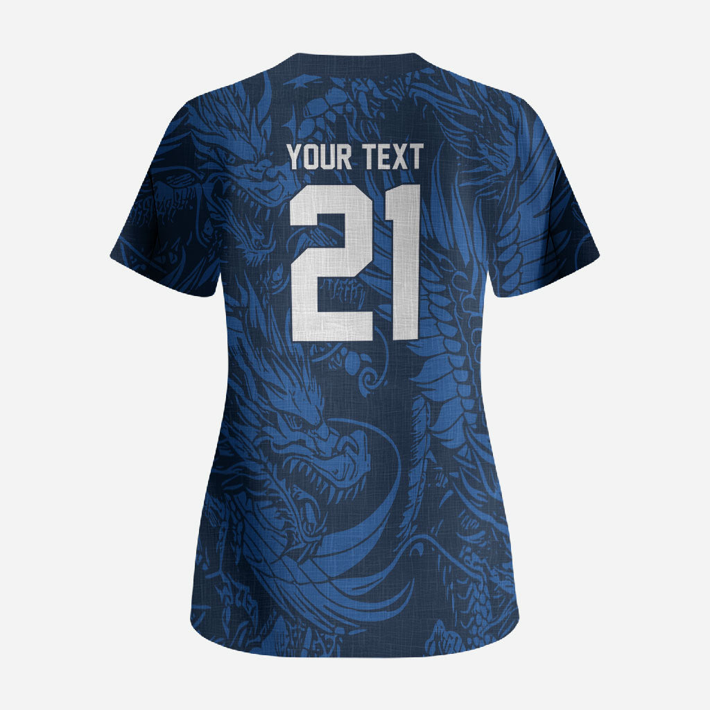 2026 Rugby Nations Series Custom Hong Kong Scrub Top Dragon Of The East Style
