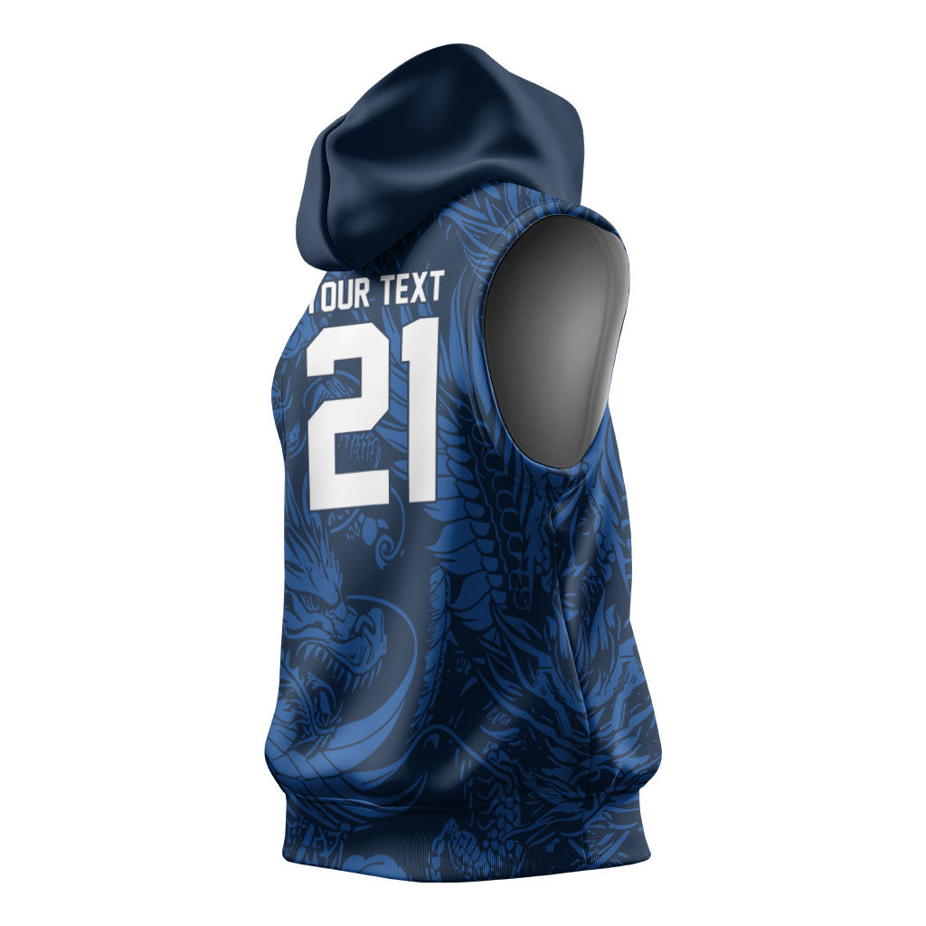 2026 Rugby Nations Series Custom Hong Kong Sleeveless Hoodie Dragon Of The East Style