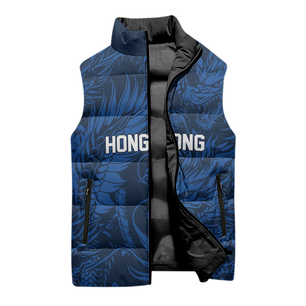 2026 Rugby Nations Series Custom Hong Kong Sleeveless Puffer Jacket Dragon Of The East Style