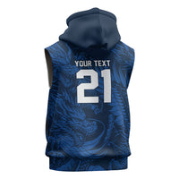 2026 Rugby Nations Series Custom Hong Kong Sleeveless Zip Hoodie Dragon Of The East Style