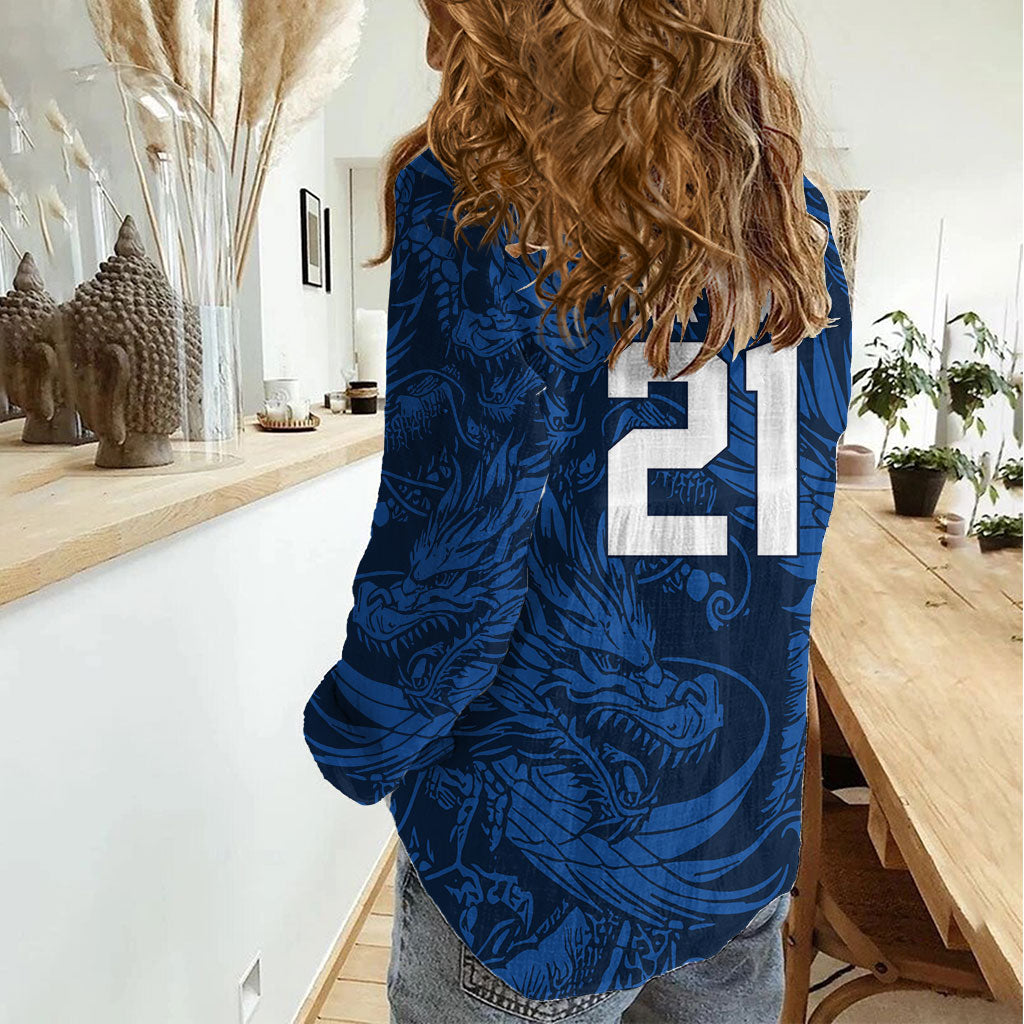 2026 Rugby Nations Series Custom Hong Kong Women Casual Shirt Dragon Of The East Style