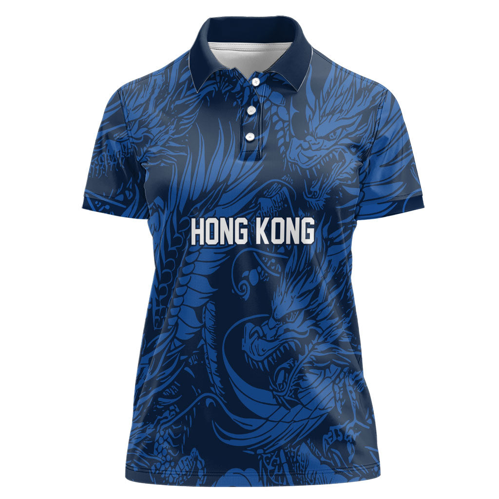 2026 Rugby Nations Series Custom Hong Kong Women Polo Shirt Dragon Of The East Style