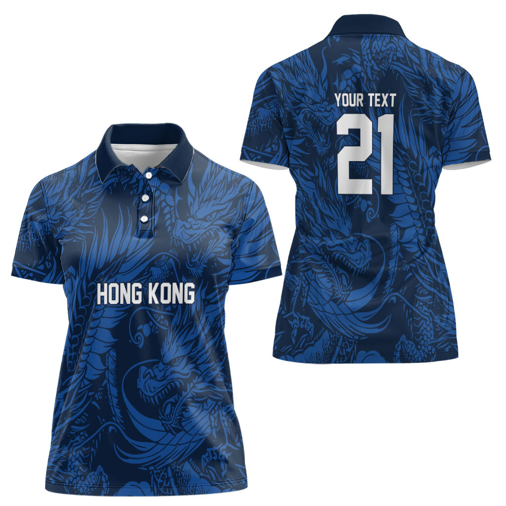 2026 Rugby Nations Series Custom Hong Kong Women Polo Shirt Dragon Of The East Style