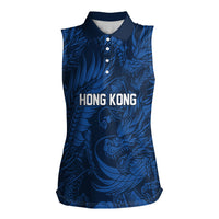 2026 Rugby Nations Series Custom Hong Kong Women Sleeveless Polo Shirt Dragon Of The East Style