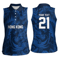 2026 Rugby Nations Series Custom Hong Kong Women Sleeveless Polo Shirt Dragon Of The East Style