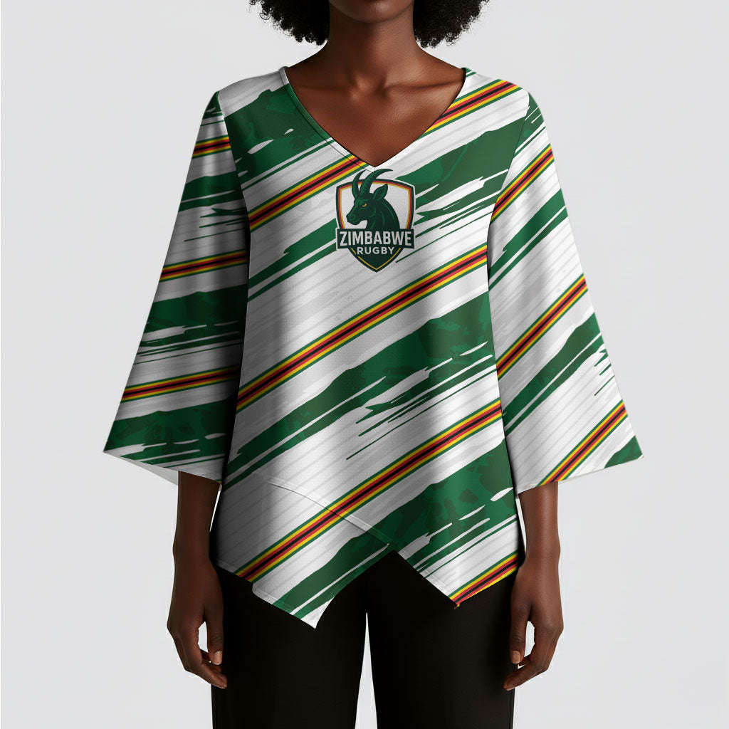 2026 Rugby Nations Series Custom Zimbabwe Kimono Sleeve Blouse Great Sables Zimbabwe