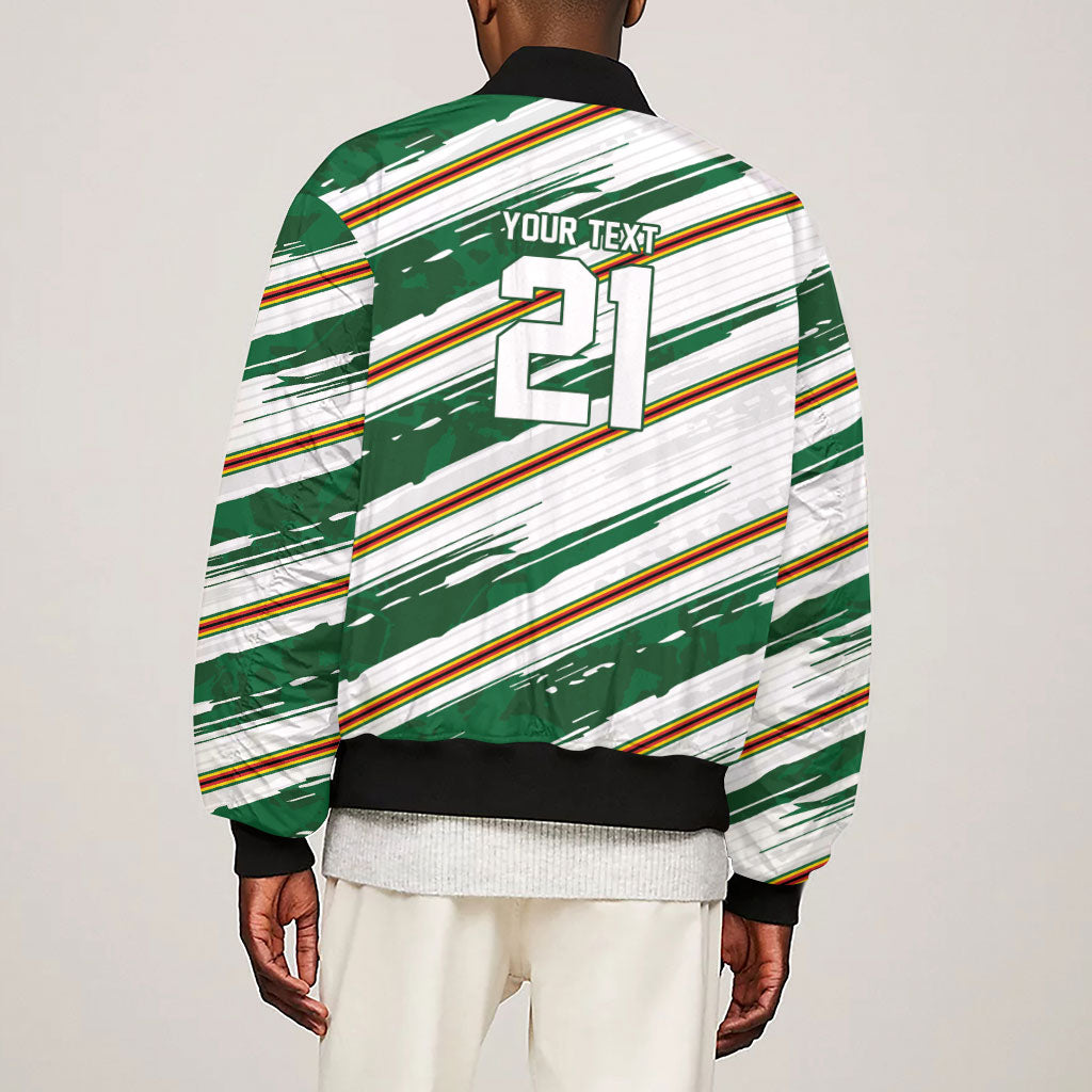 2026 Rugby Nations Series Custom Zimbabwe Sleeve Zip Bomber Jacket Great Sables Zimbabwe