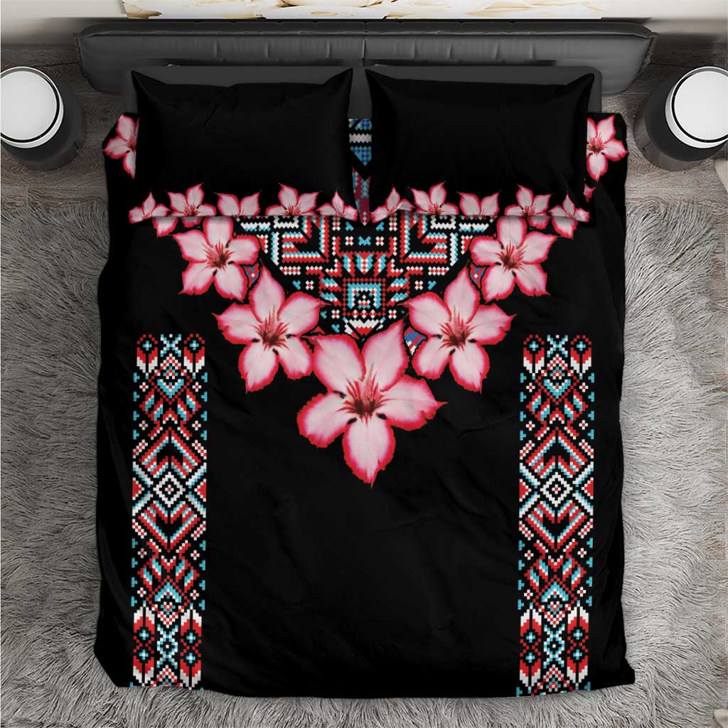 Africa Adenium Multiflorum Flowers Bedding Set Mix Native Tribal Pattern LT9 - Wonder Print Shop