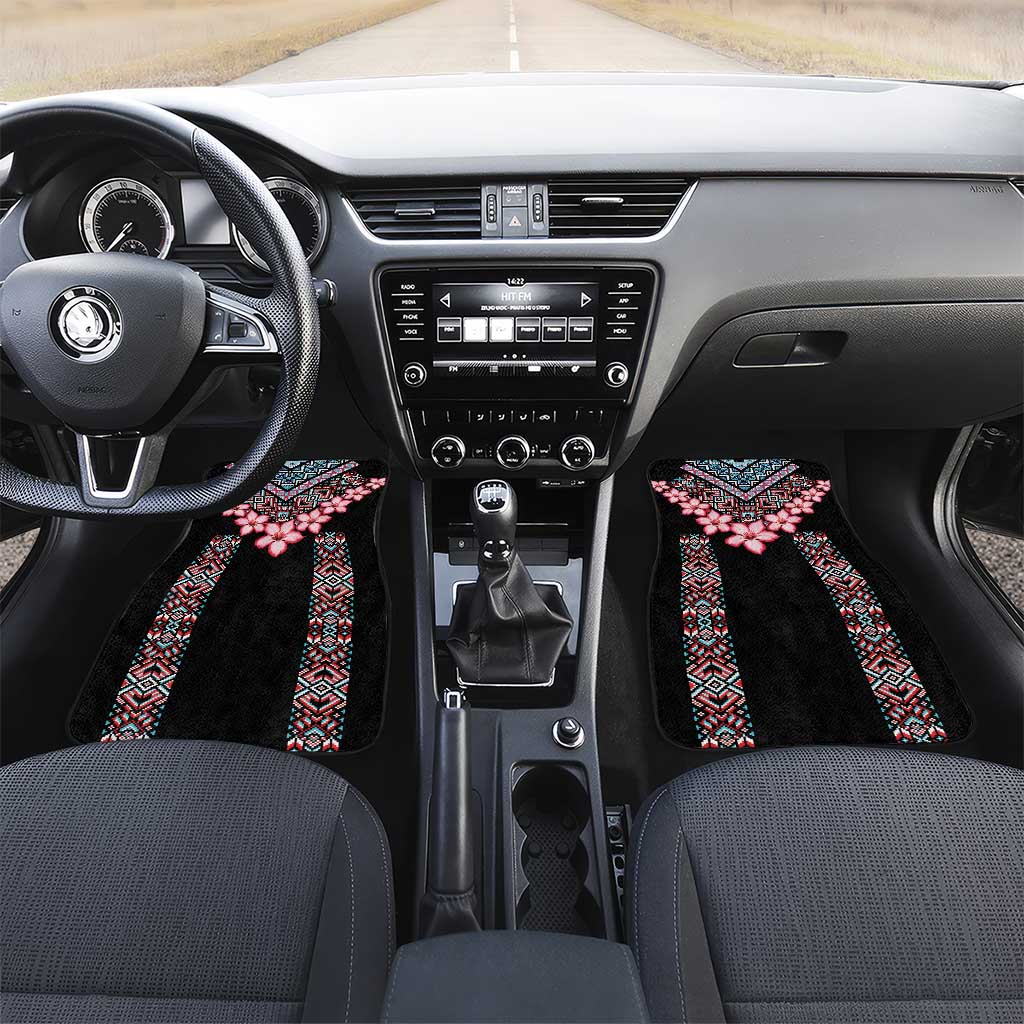 Africa Adenium Multiflorum Flowers Car Mats Mix Native Tribal Pattern LT9 - Wonder Print Shop