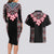 Africa Adenium Multiflorum Flowers Couples Matching Long Sleeve Bodycon Dress and Hawaiian Shirt Mix Native Tribal Pattern LT9 - Wonder Print Shop
