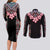 Africa Adenium Multiflorum Flowers Couples Matching Long Sleeve Bodycon Dress and Long Sleeve Button Shirt Mix Native Tribal Pattern LT9 - Wonder Print Shop