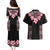 Africa Adenium Multiflorum Flowers Couples Matching Puletasi and Hawaiian Shirt Mix Native Tribal Pattern LT9 - Wonder Print Shop