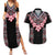 Africa Adenium Multiflorum Flowers Couples Matching Summer Maxi Dress and Hawaiian Shirt Mix Native Tribal Pattern LT9 - Wonder Print Shop