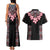 Africa Adenium Multiflorum Flowers Couples Matching Tank Maxi Dress and Hawaiian Shirt Mix Native Tribal Pattern LT9 - Wonder Print Shop