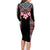 Africa Adenium Multiflorum Flowers Family Matching Long Sleeve Bodycon Dress and Hawaiian Shirt Mix Native Tribal Pattern LT9 - Wonder Print Shop