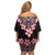 Africa Adenium Multiflorum Flowers Family Matching Off Shoulder Short Dress and Hawaiian Shirt Mix Native Tribal Pattern LT9 - Wonder Print Shop