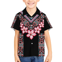Africa Adenium Multiflorum Flowers Family Matching Puletasi and Hawaiian Shirt Mix Native Tribal Pattern - Wonder Print Shop
