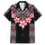 Africa Adenium Multiflorum Flowers Family Matching Short Sleeve Bodycon Dress and Hawaiian Shirt Mix Native Tribal Pattern - Wonder Print Shop