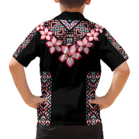 Africa Adenium Multiflorum Flowers Family Matching Summer Maxi Dress and Hawaiian Shirt Mix Native Tribal Pattern - Wonder Print Shop