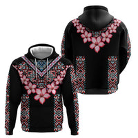 Africa Adenium Multiflorum Flowers Hoodie Mix Native Tribal Pattern - Wonder Print Shop