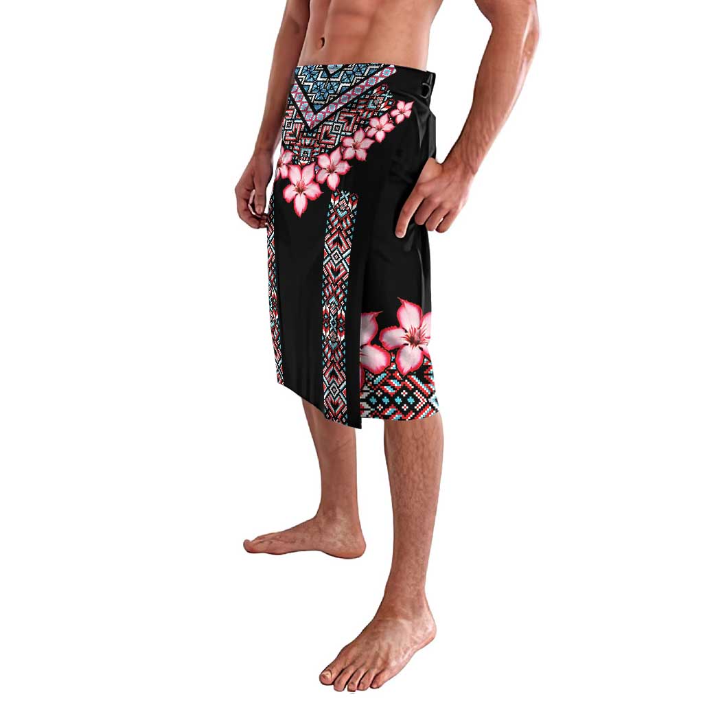 Africa Adenium Multiflorum Flowers Lavalava Mix Native Tribal Pattern - Wonder Print Shop