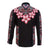 Africa Adenium Multiflorum Flowers Long Sleeve Button Shirt Mix Native Tribal Pattern - Wonder Print Shop