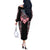 Africa Adenium Multiflorum Flowers Off The Shoulder Long Sleeve Dress Mix Native Tribal Pattern - Wonder Print Shop