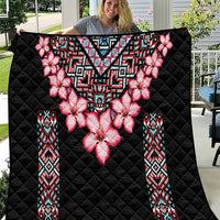Africa Adenium Multiflorum Flowers Quilt Mix Native Tribal Pattern - Wonder Print Shop