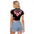 Africa Adenium Multiflorum Flowers Raglan Cropped T Shirt Mix Native Tribal Pattern - Wonder Print Shop