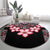 Africa Adenium Multiflorum Flowers Round Carpet Mix Native Tribal Pattern