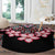Africa Adenium Multiflorum Flowers Round Carpet Mix Native Tribal Pattern