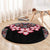 Africa Adenium Multiflorum Flowers Round Carpet Mix Native Tribal Pattern