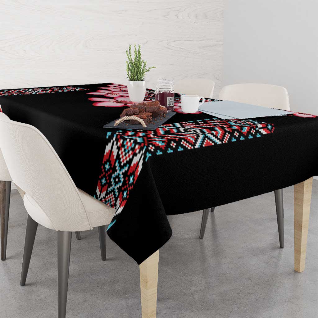 Africa Adenium Multiflorum Flowers Tablecloth Mix Native Tribal Pattern - Wonder Print Shop