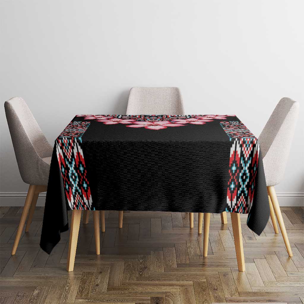 Africa Adenium Multiflorum Flowers Tablecloth Mix Native Tribal Pattern - Wonder Print Shop